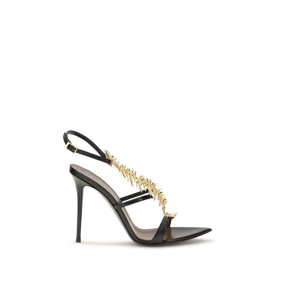 Giuseppe Zanotti 100% Calf Leather Bos Taurus heel in black