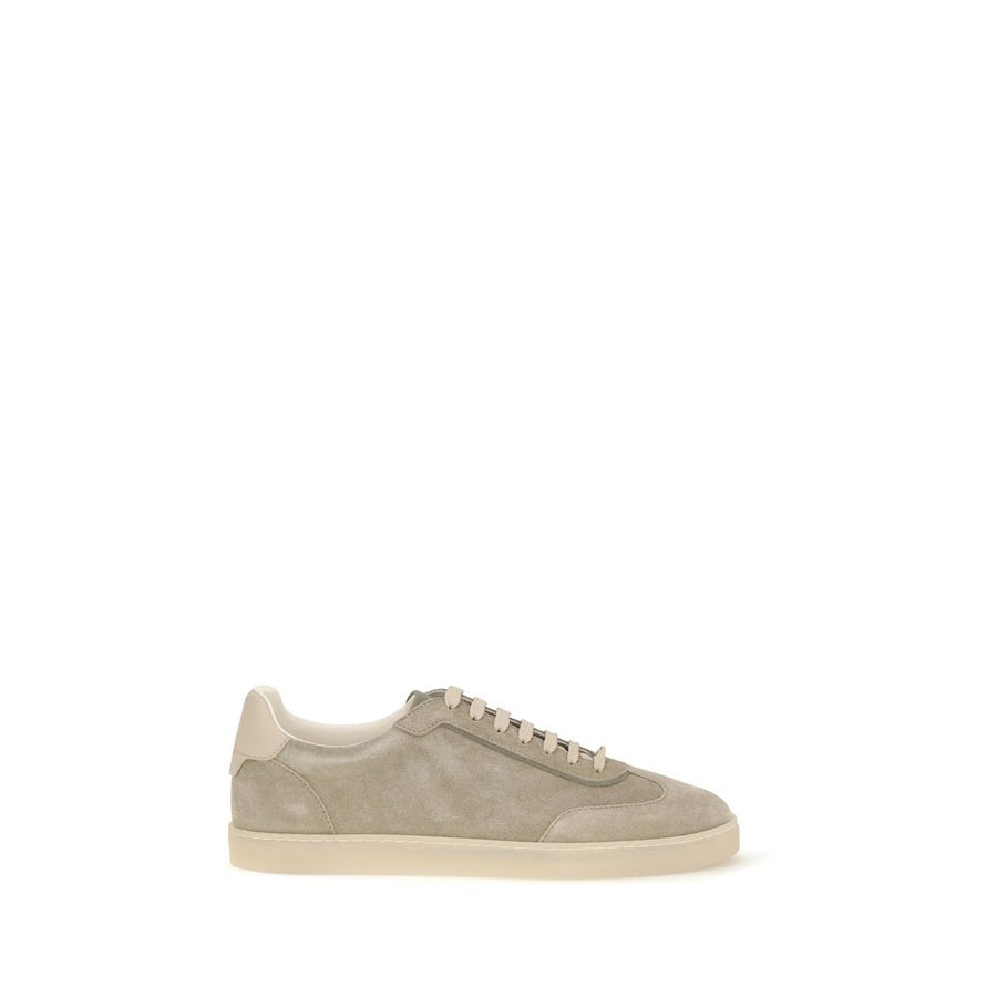 Brunello Cucinelli Upper: 100% Calf Leather Bos Taurus; Sole: 100% Rubber sneaker in beige