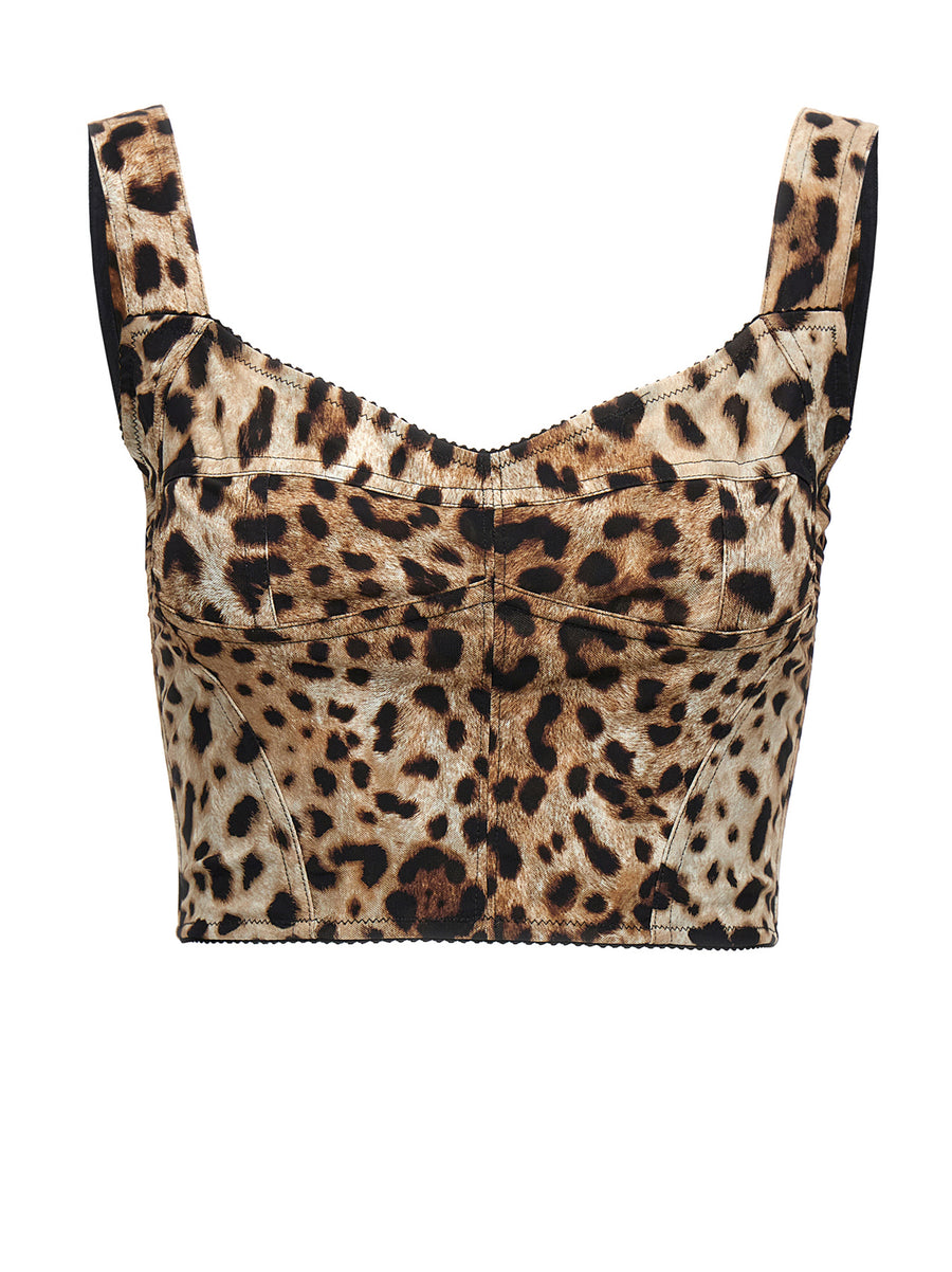 Dolce & Gabbana 83% polyamide bustier top in multicolor