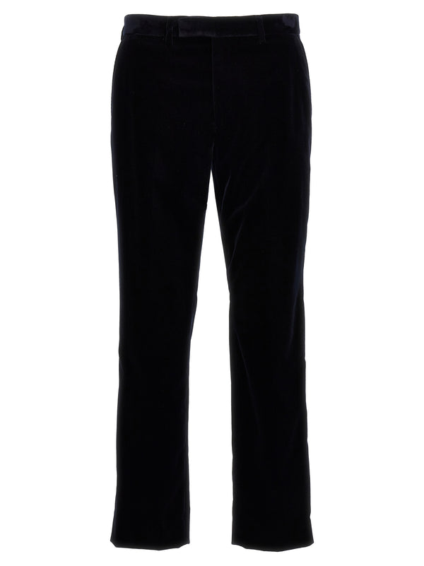 Gucci 98% cotton trousers in black
