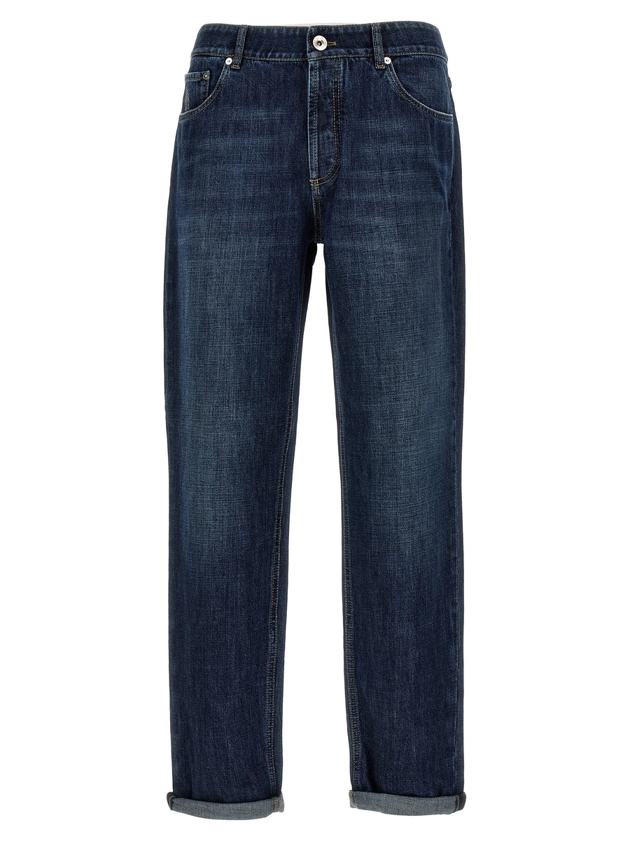Brunello Cucinelli 100% Cotton jeans in navy