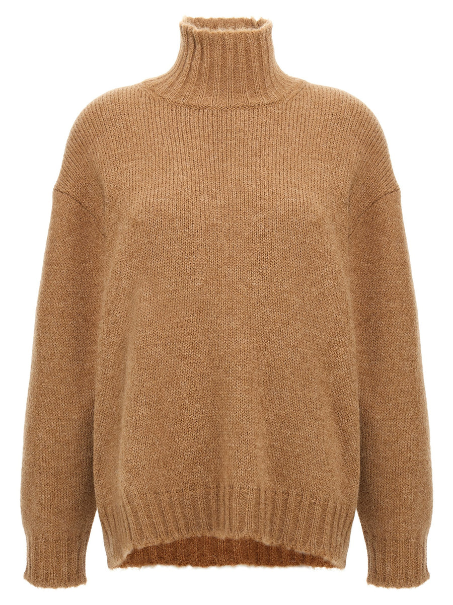 Jil Sander 80% alpaca wool sweater in beige