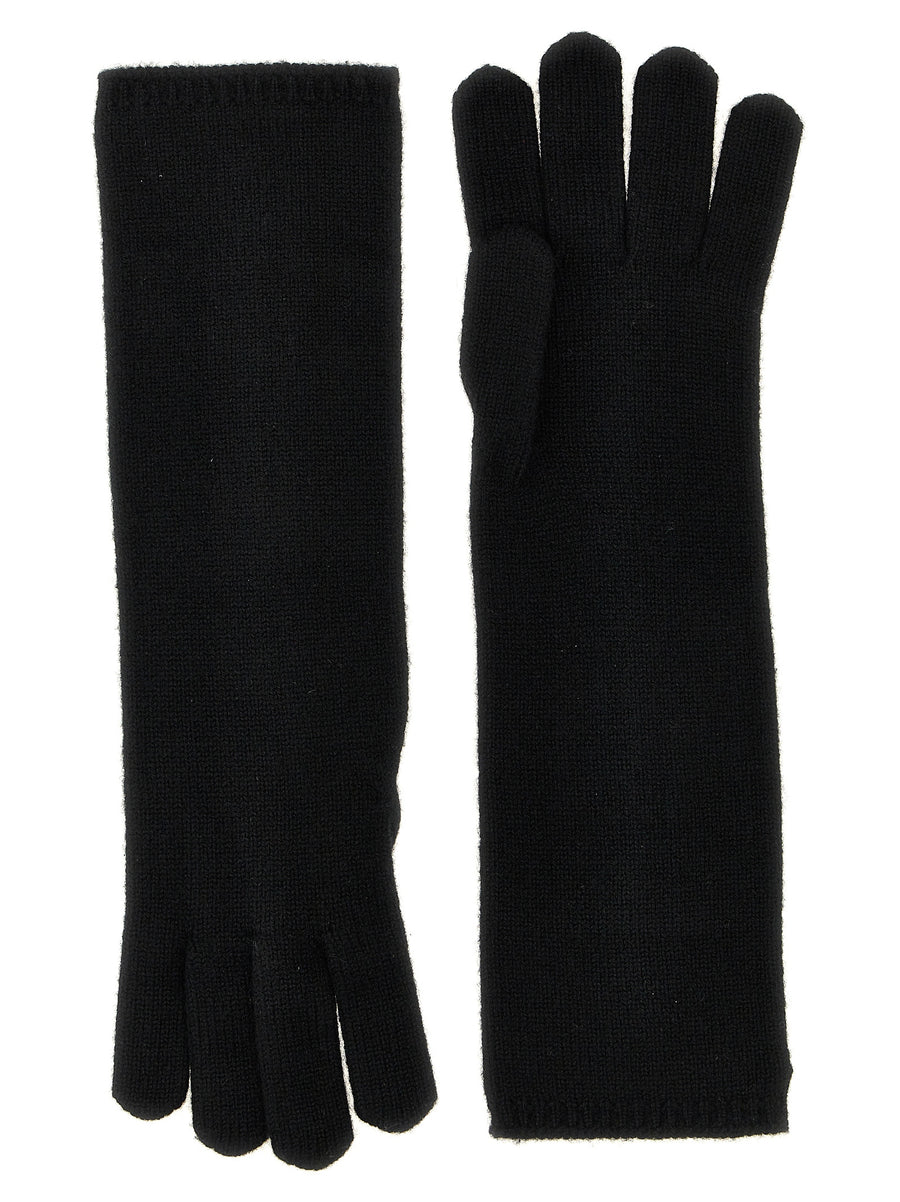 Max Mara 100% cashmere gloves in black
