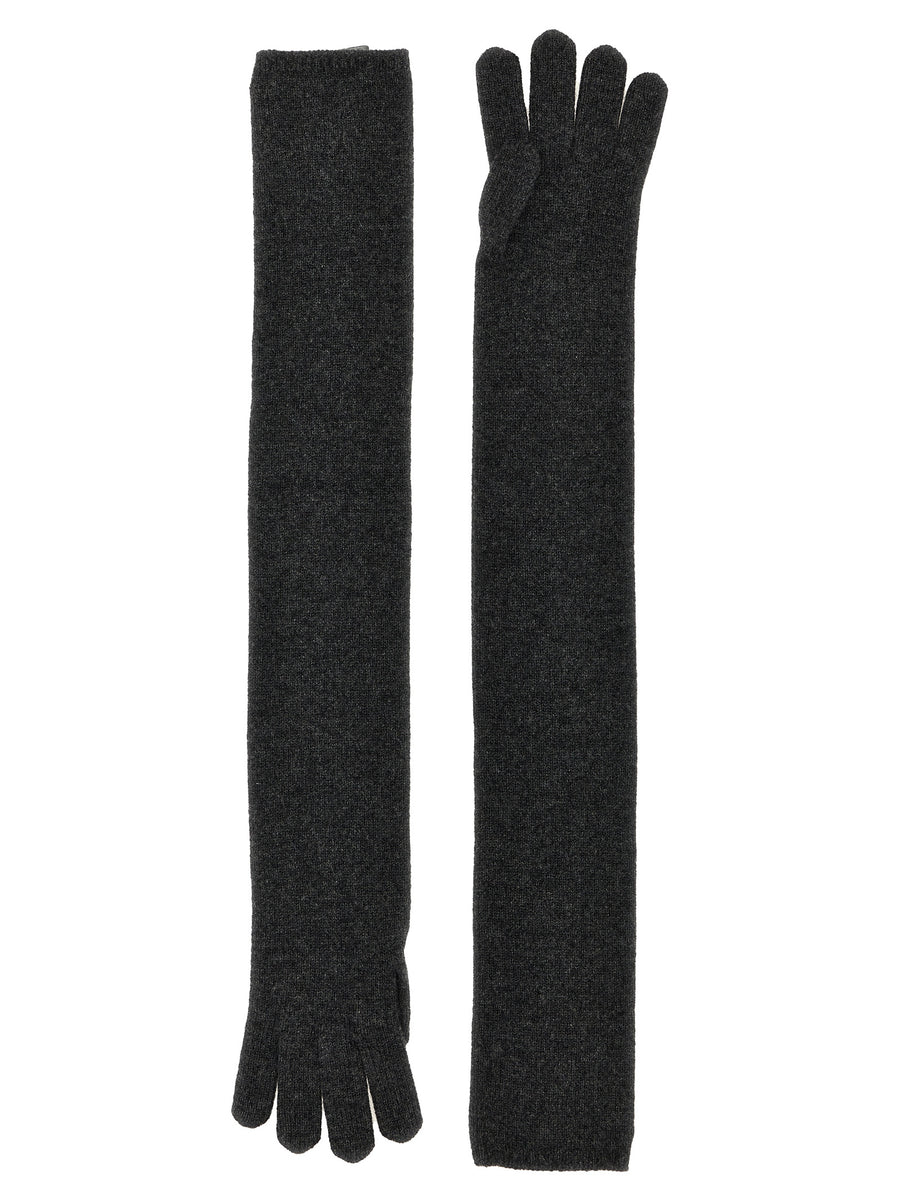 Max Mara 100% cashmere gloves in gray