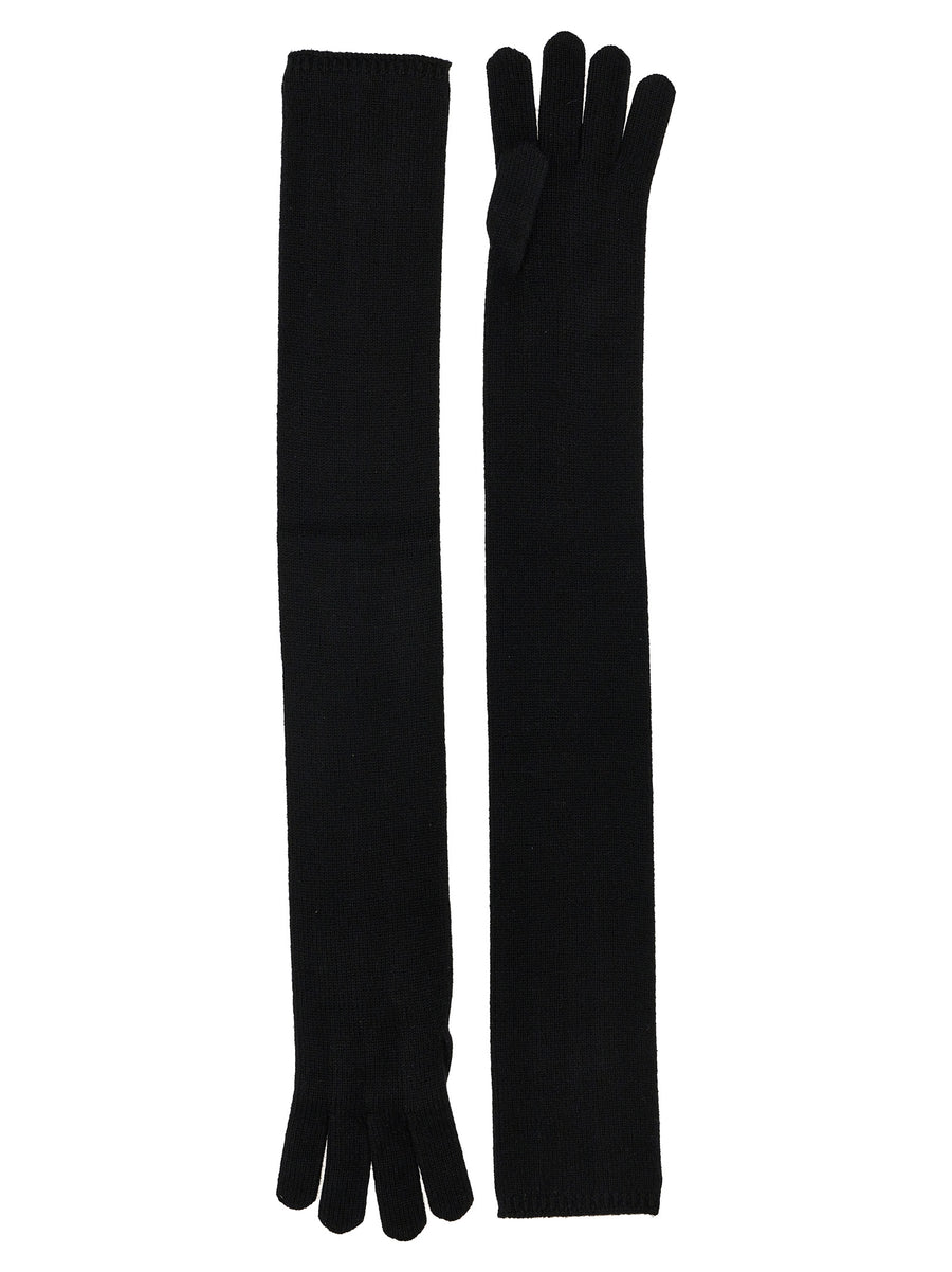 Max Mara 100% cashmere gloves in black