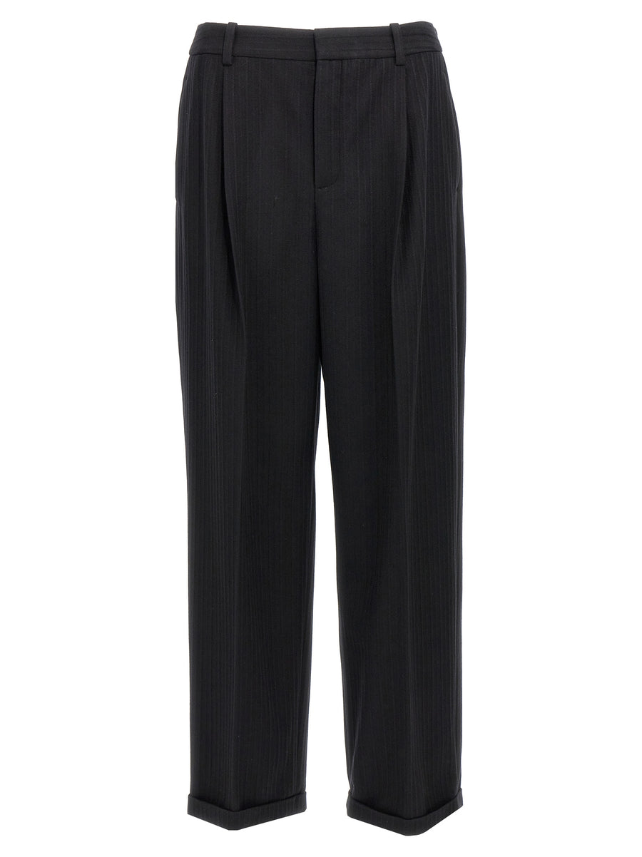 Saint Laurent 90% wool trousers in black