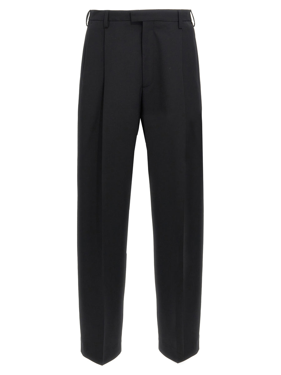 Marni 53% Polyester trousers in black