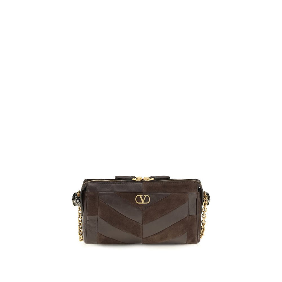 Valentino Garavani 100% Calf Leather Bos Taurus shoulder bag in brown