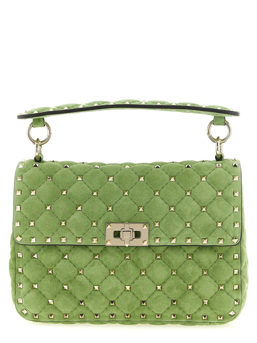 Valentino Garavani 100% calfskin leather shoulder bag in green