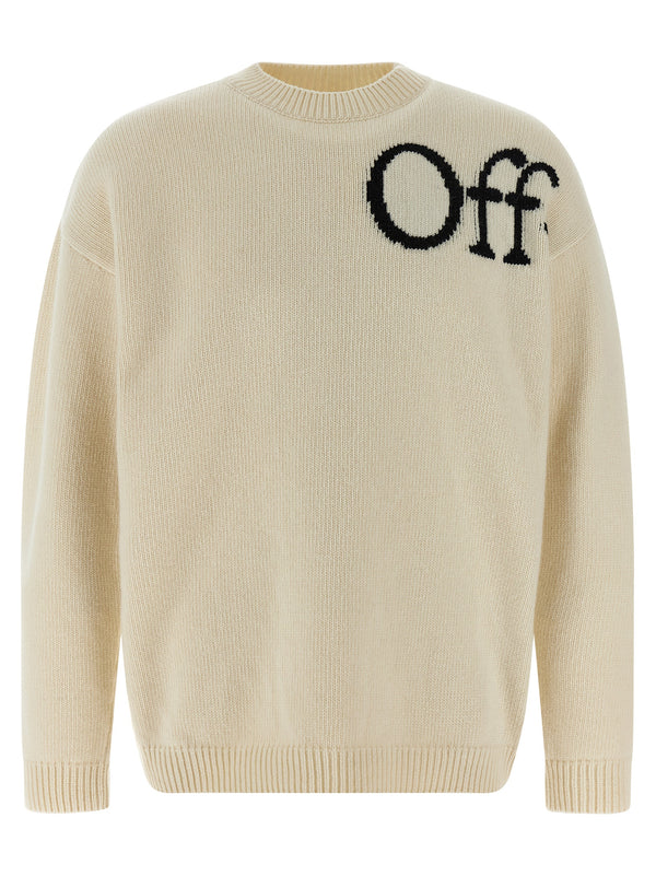 Off-White 80% wool sweater in beige