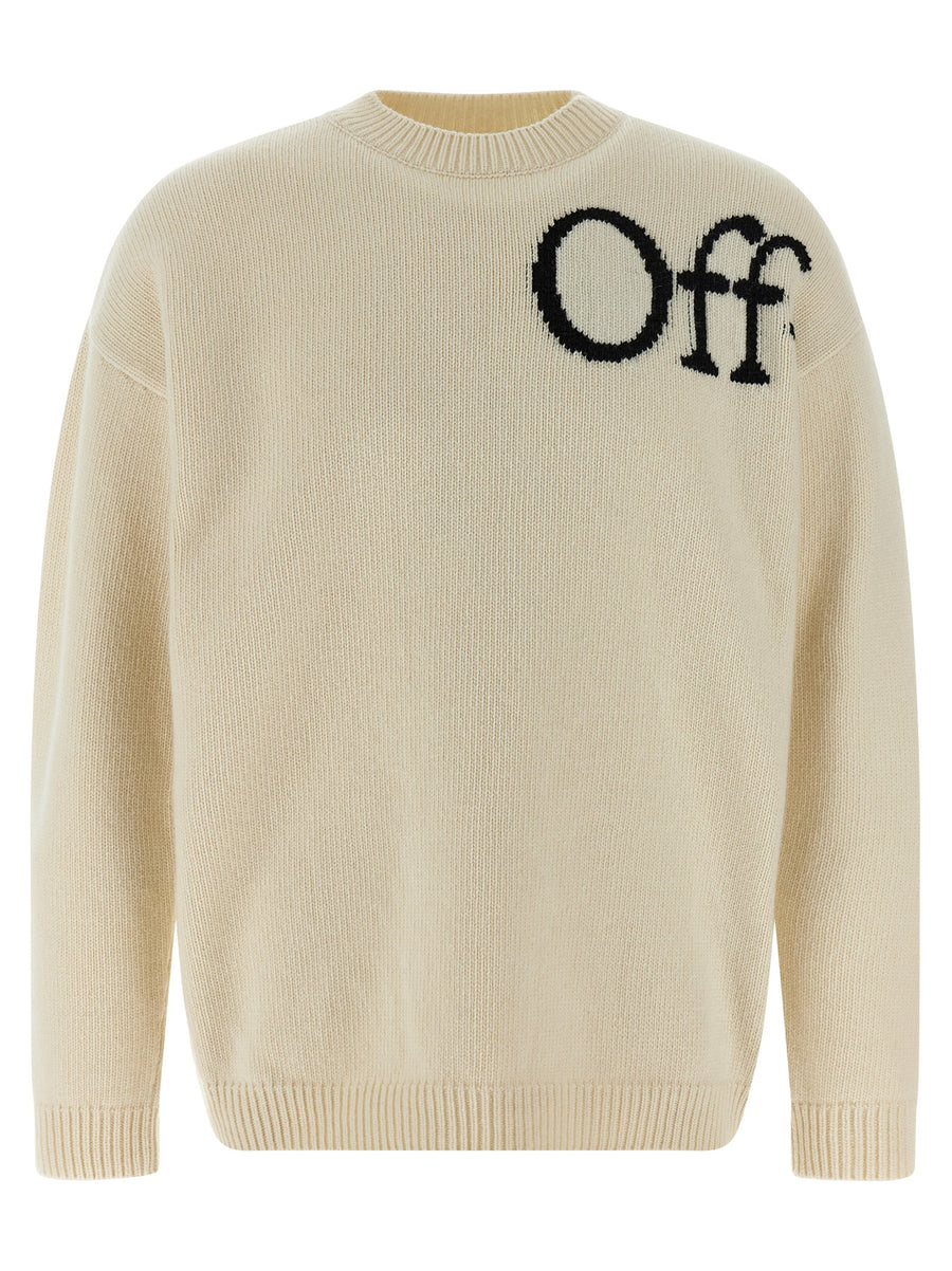 Off-White 80% wool sweater in beige