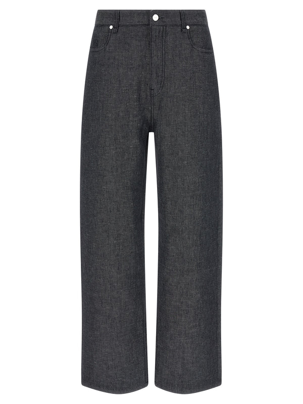 Fendi 55% Linen jeans in gray