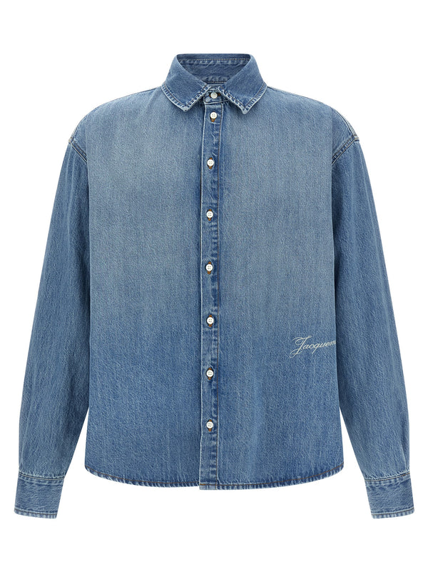 Jacquemus 100% cotton shirt in blue