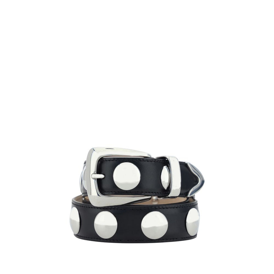 Khaite 100% Calf Leather Bos Taurus belt in black