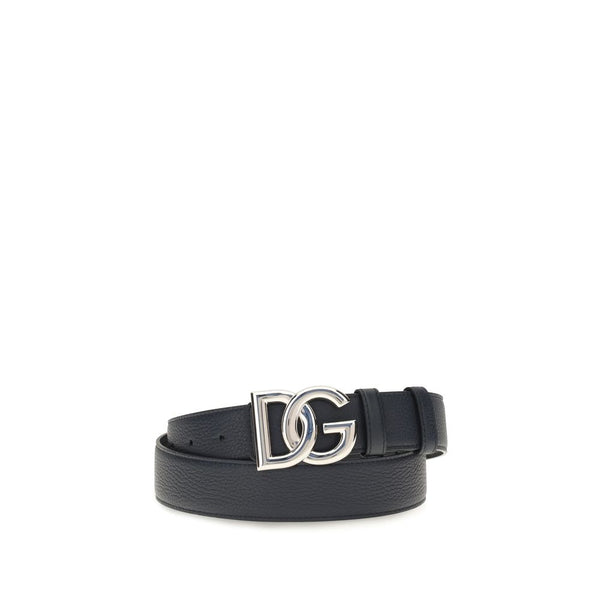 Dolce & Gabbana 100% Calf Leather Bos Taurus belt in black