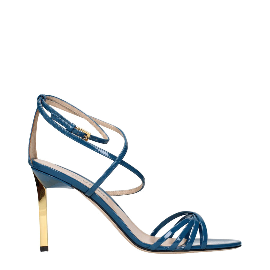Tom Ford Patent leather sandal in blue