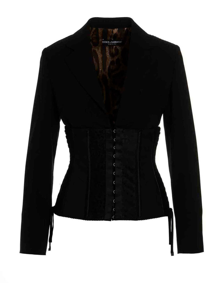 Dolce & Gabbana 69% virgin wool blazer in black