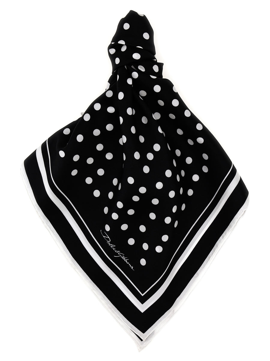 Dolce & Gabbana 100% Silk scarf in black