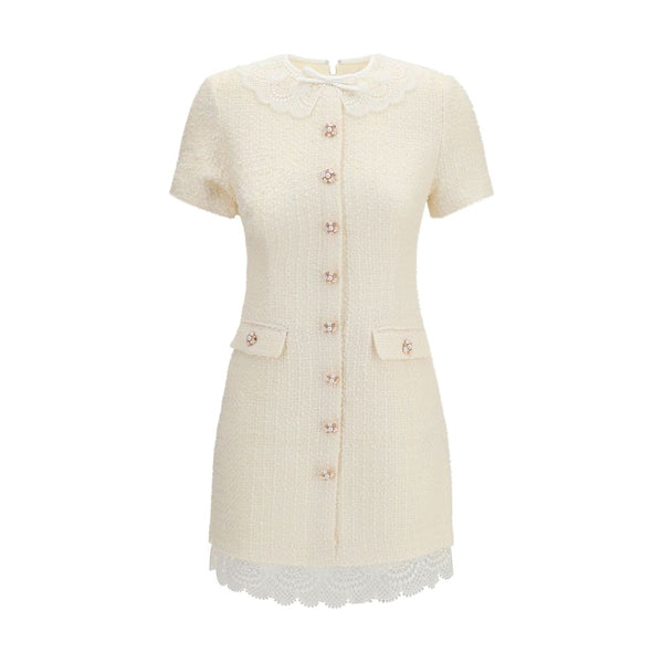 Self-Portrait 75% Polyester dress in beige