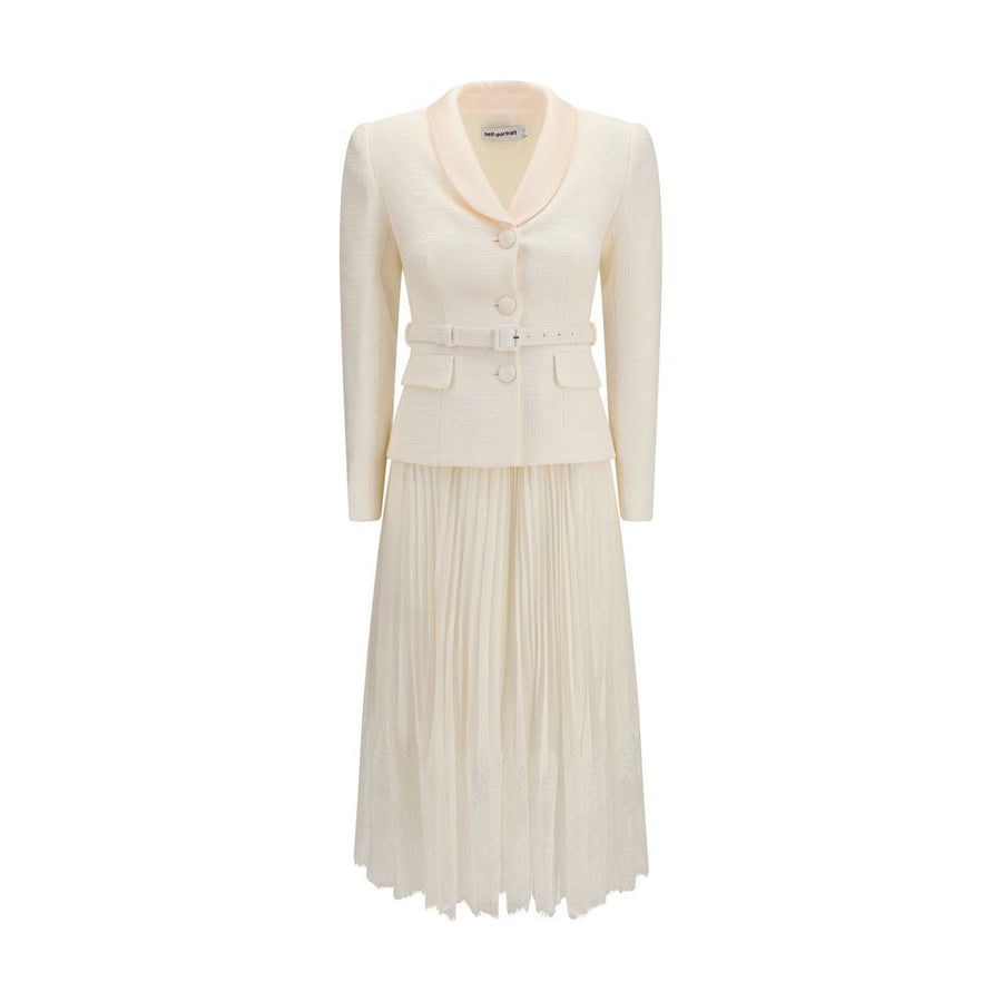 Self-Portrait 100% Polyester dress in beige