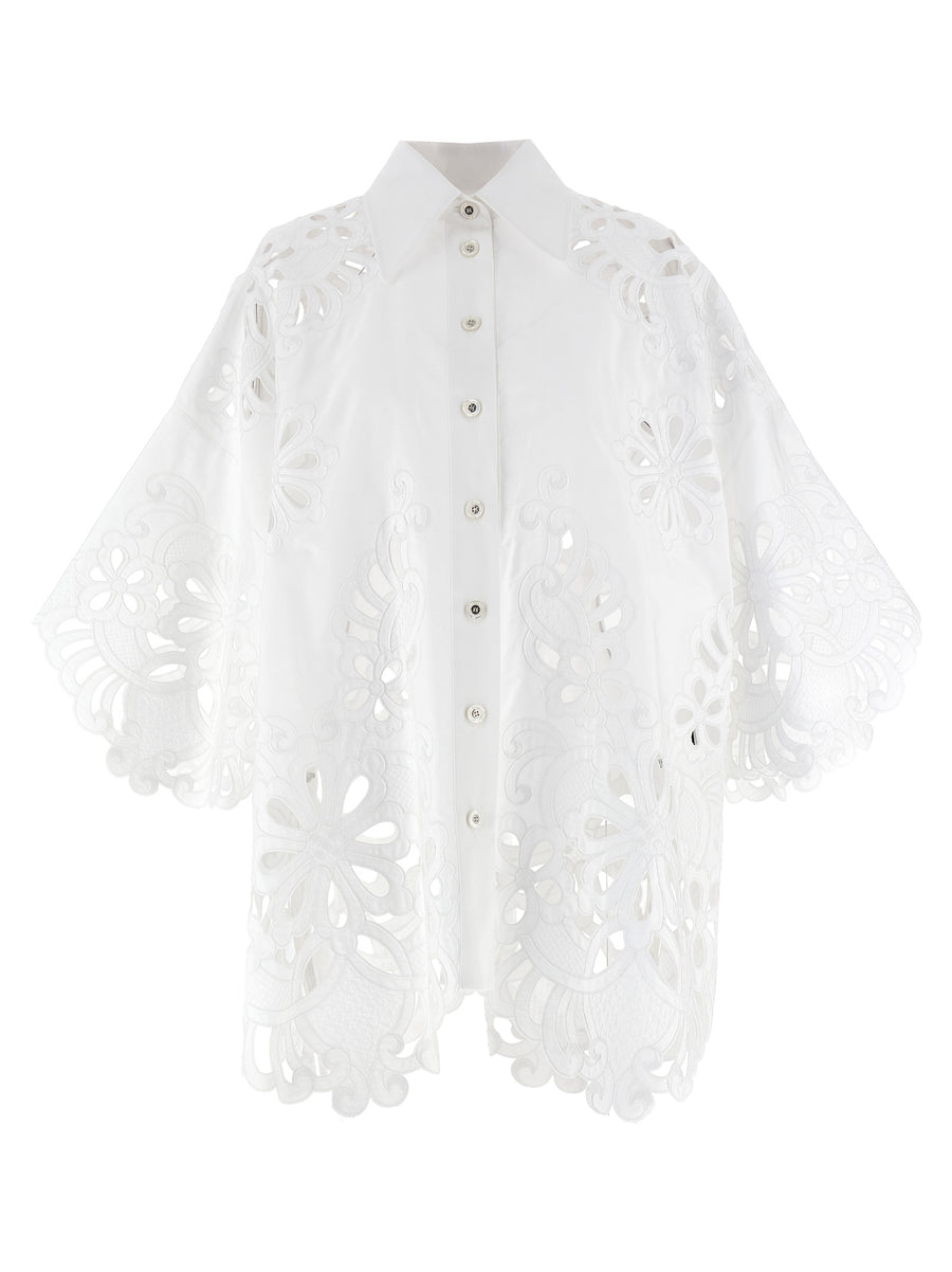 Dolce & Gabbana 100% cotton blouse in white