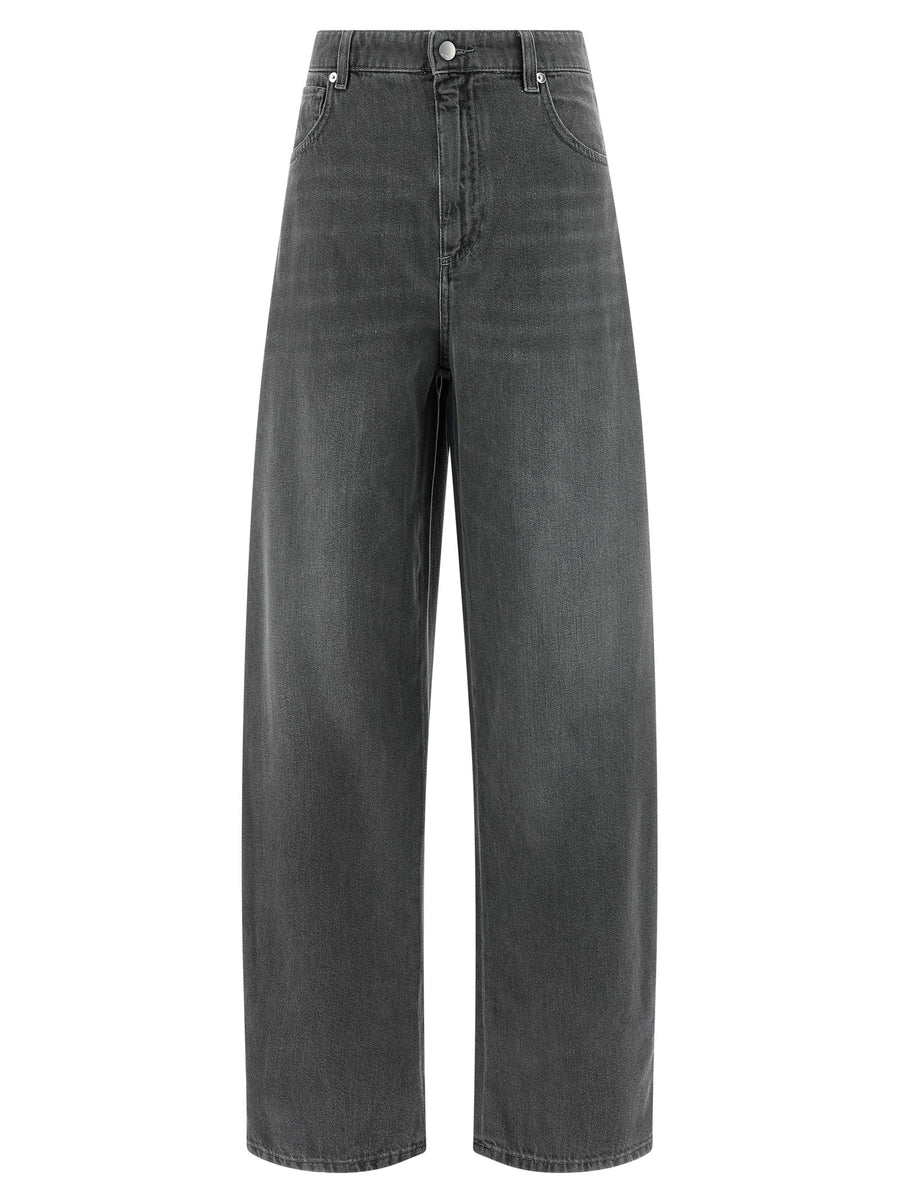 'S Max Mara 68% cotton jeans in gray