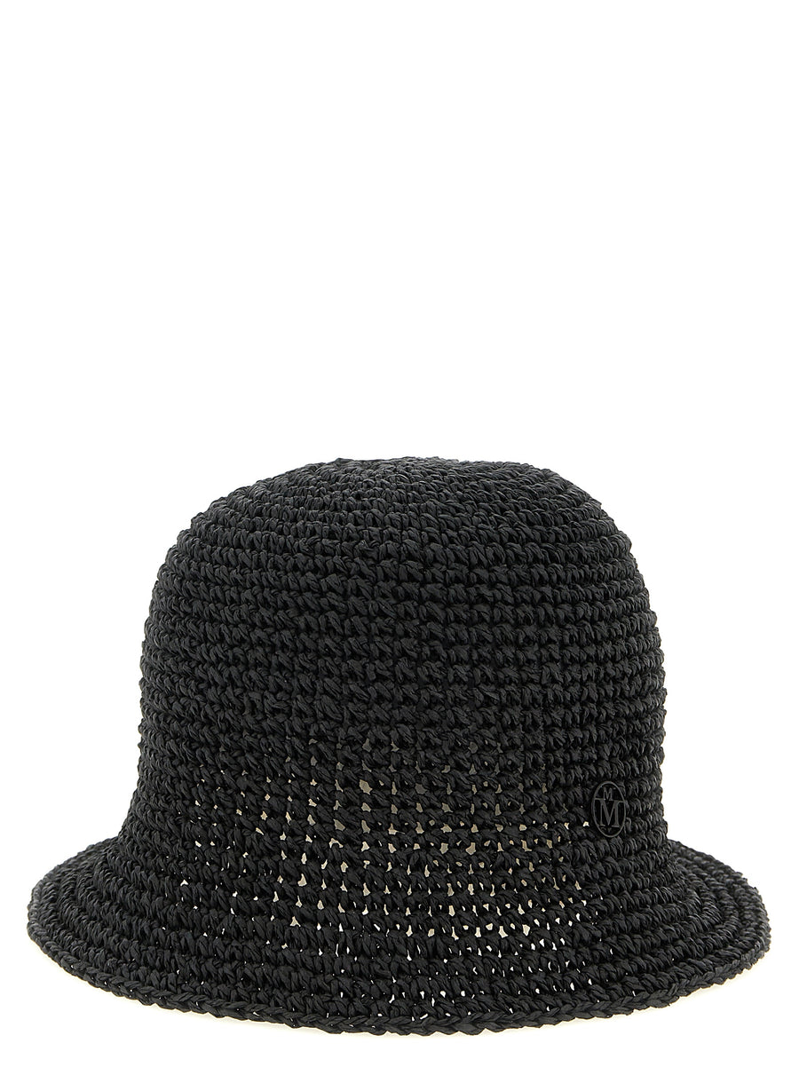 Maison Michel MA328261BM 100% Papier bucket hat in black