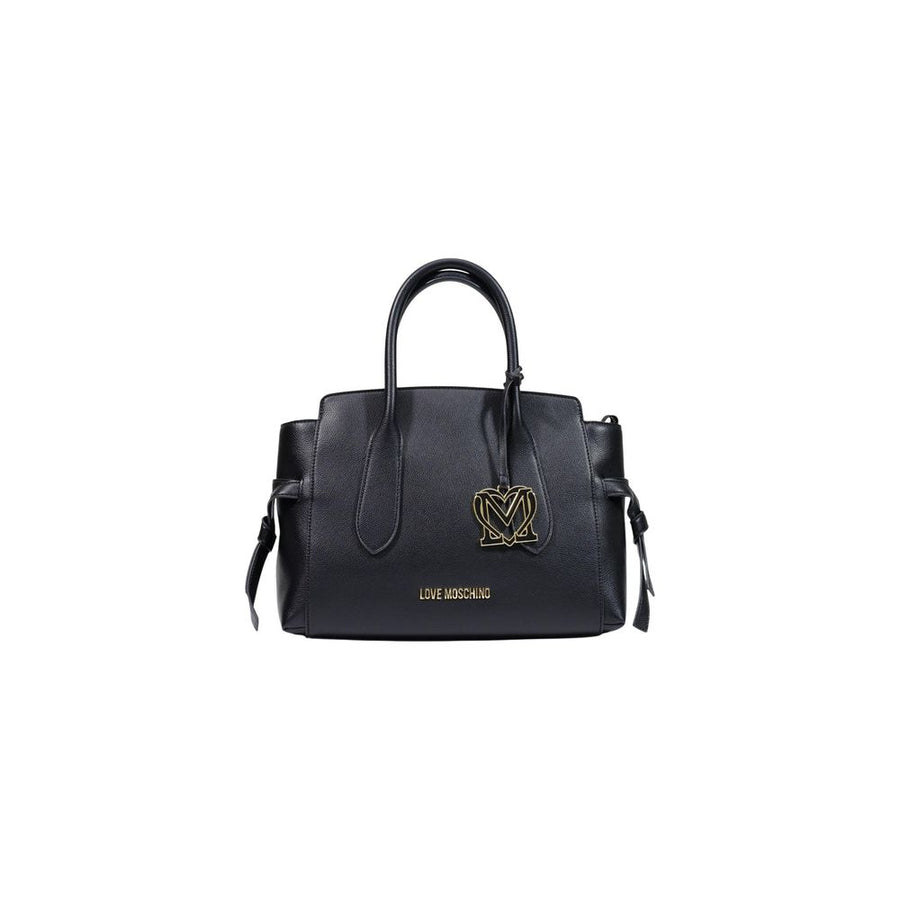 Love Moschino Polyurethane top handle bag in black