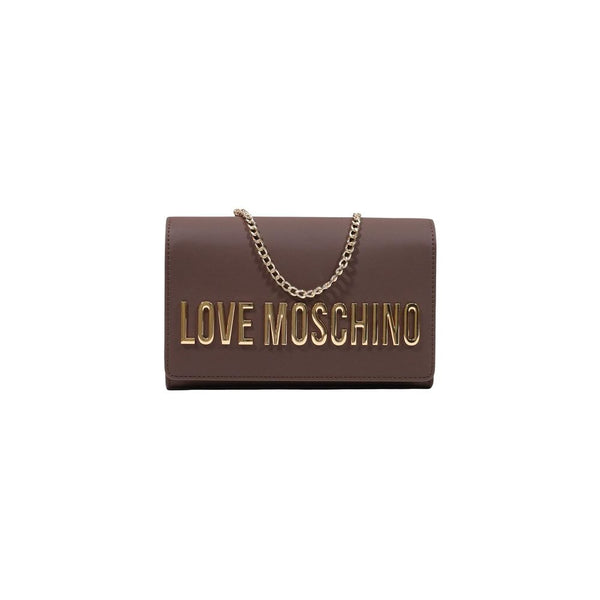 Love Moschino 100% polyurethane shoulder bag in brown