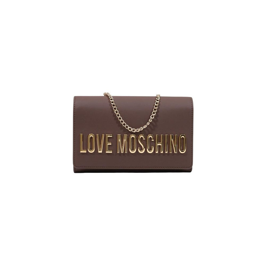 Love Moschino 100% polyurethane shoulder bag in brown
