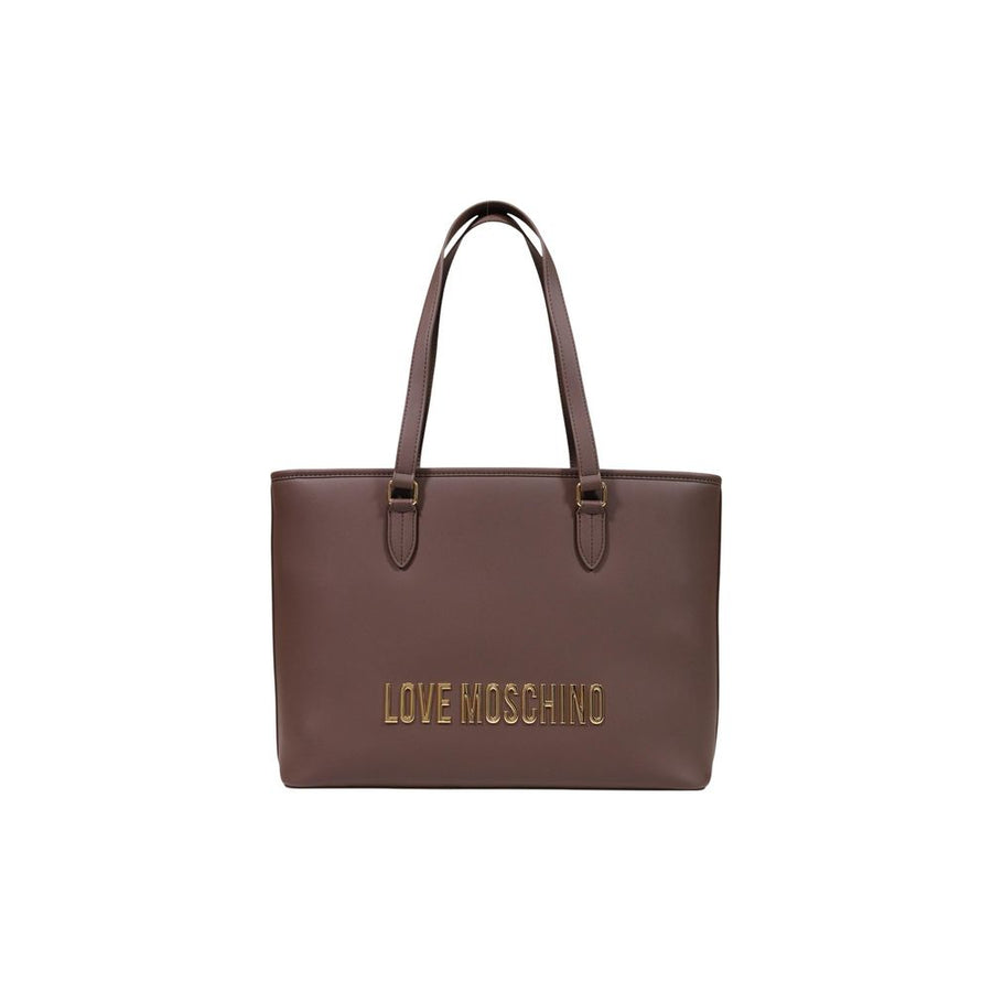 Love Moschino Polyurethane tote bag in brown
