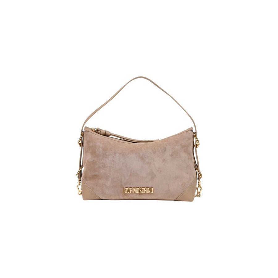 Love Moschino 100% polyester shoulder bag in beige