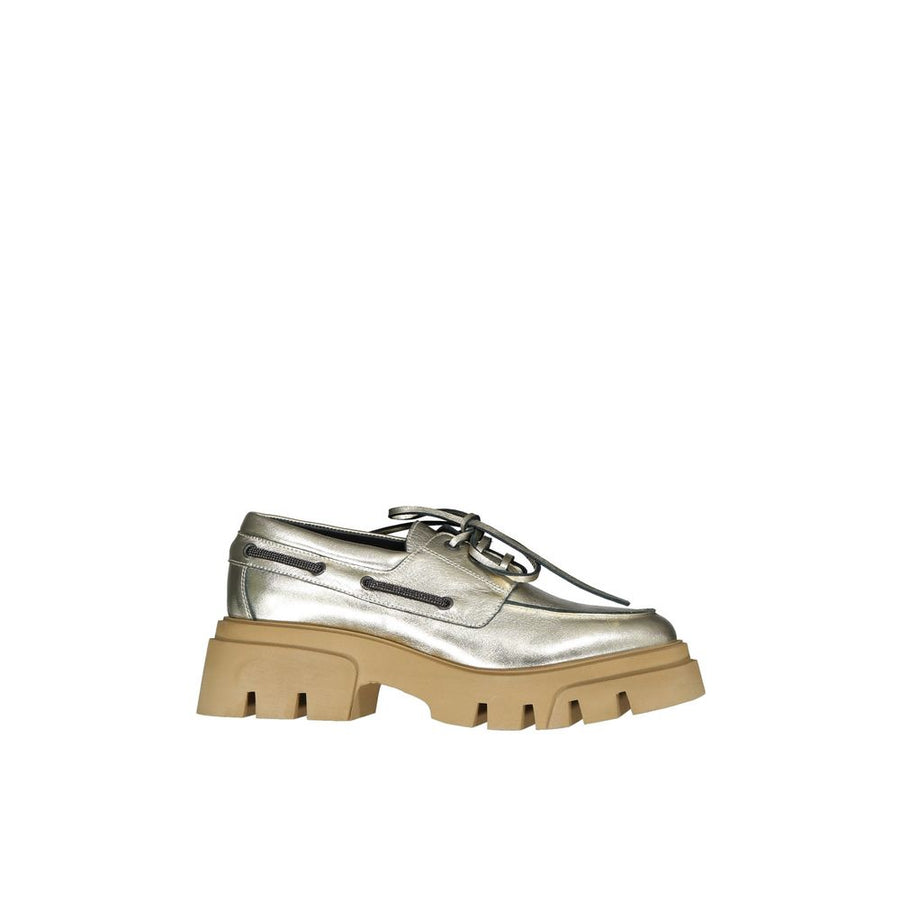 Brunello Cucinelli 100% Leather upper loafer in gold