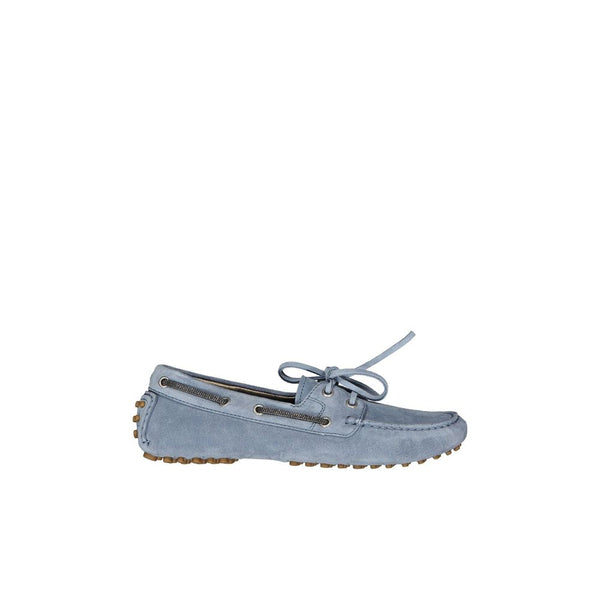 Brunello Cucinelli 100% Leather upper moccasin in blue
