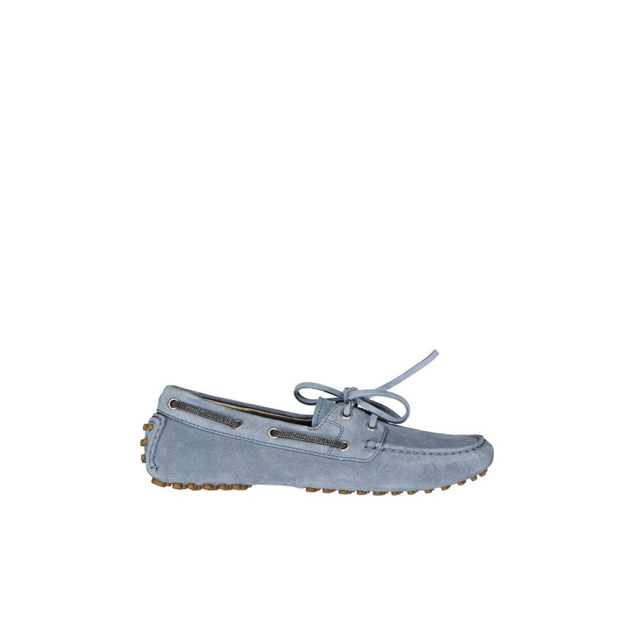 Brunello Cucinelli 100% Leather upper moccasin in blue