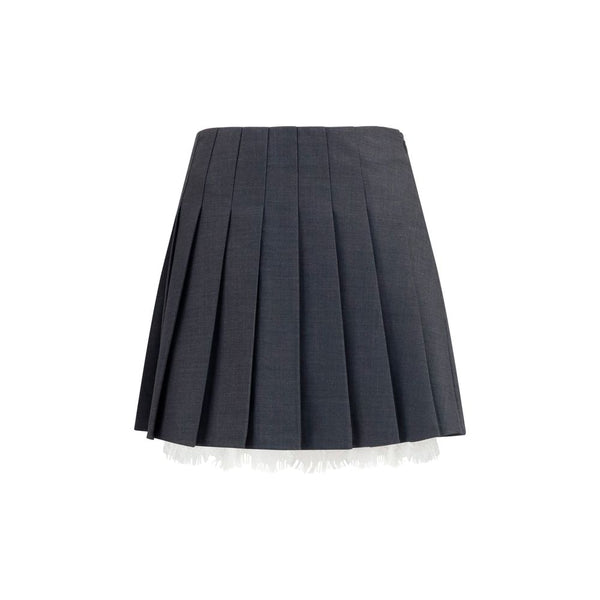 Self-Portrait 51% Polyamide 49% Wool Ovis Aries skirt in gray