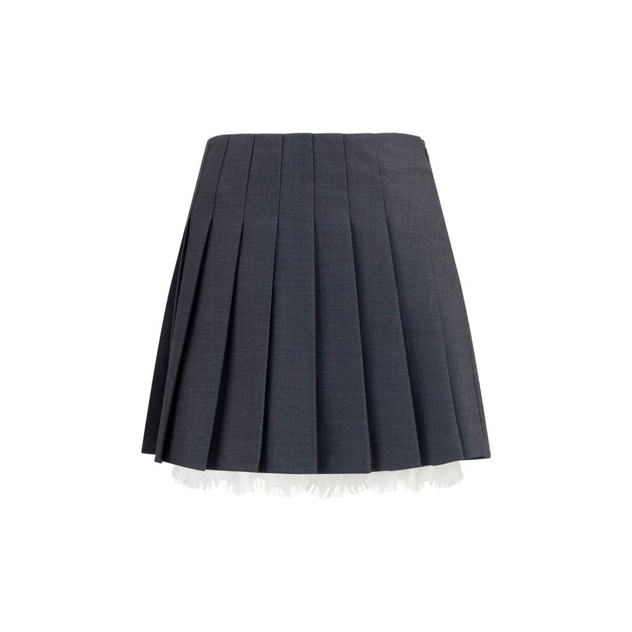 Self-Portrait 51% Polyamide 49% Wool Ovis Aries skirt in gray