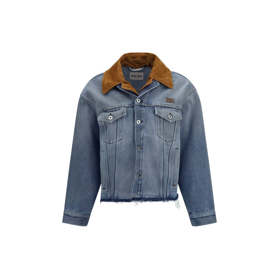 Miu Miu 100% Cotton (denim body) jacket in blue