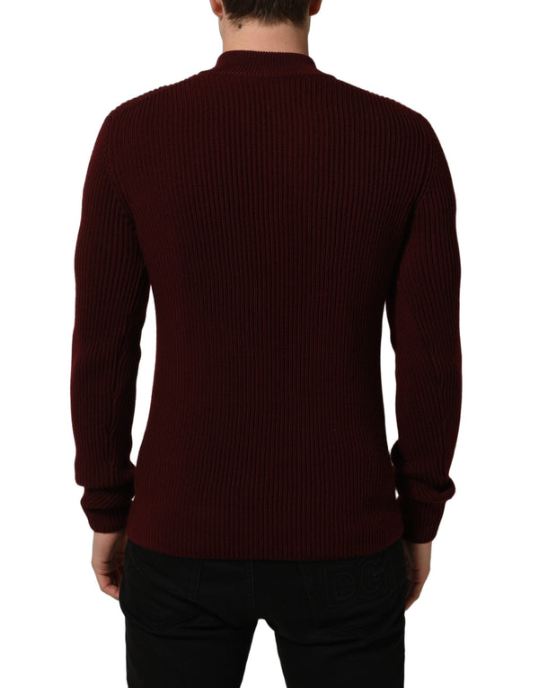 Dolce & Gabbana 100% Virgin Wool sweater in burgundy