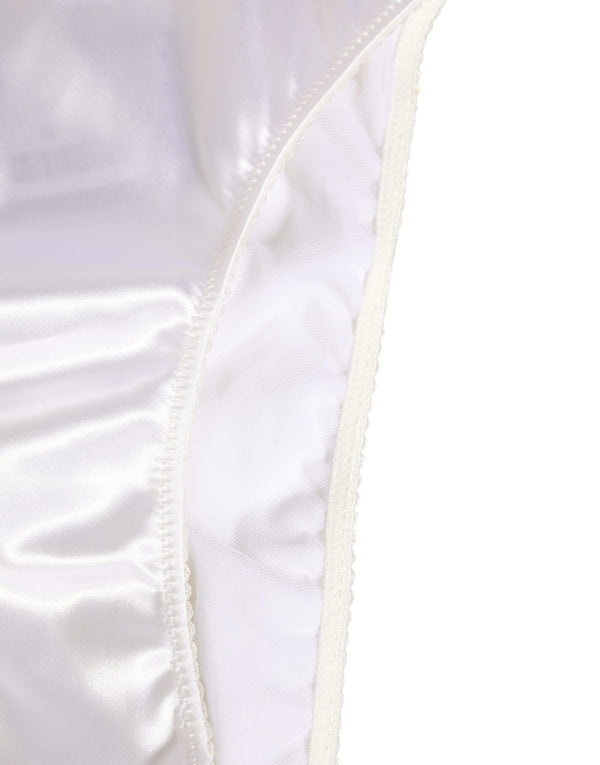 Dolce & Gabbana 65% Acetate 6% Elastane 29% Nylon; Lining: 80% Nylon 20% Elastane brief in white
