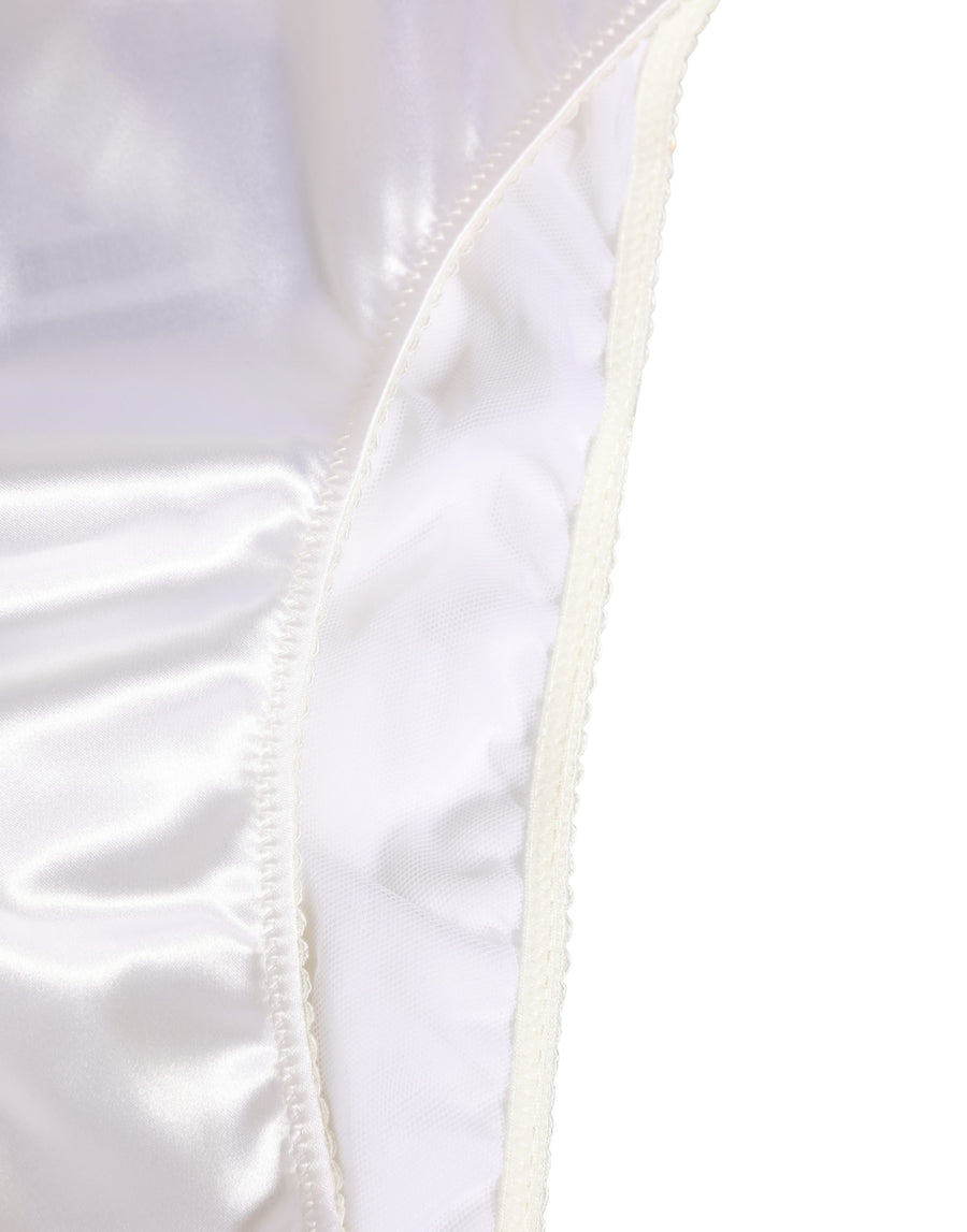 Dolce & Gabbana 65% Acetate 6% Elastane 29% Nylon; Lining: 80% Nylon 20% Elastane brief in white