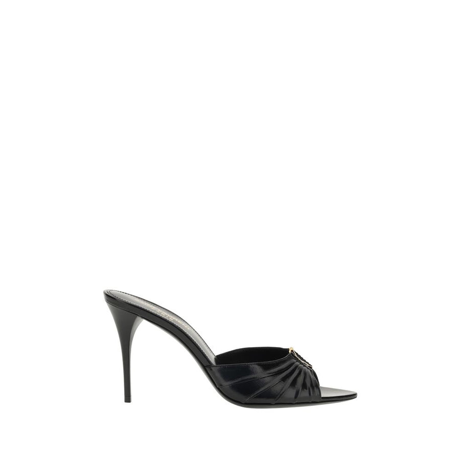 Saint Laurent Upper: 100% Lamb Ovis Aries; Sole: 100% Calf Leather sandal in black