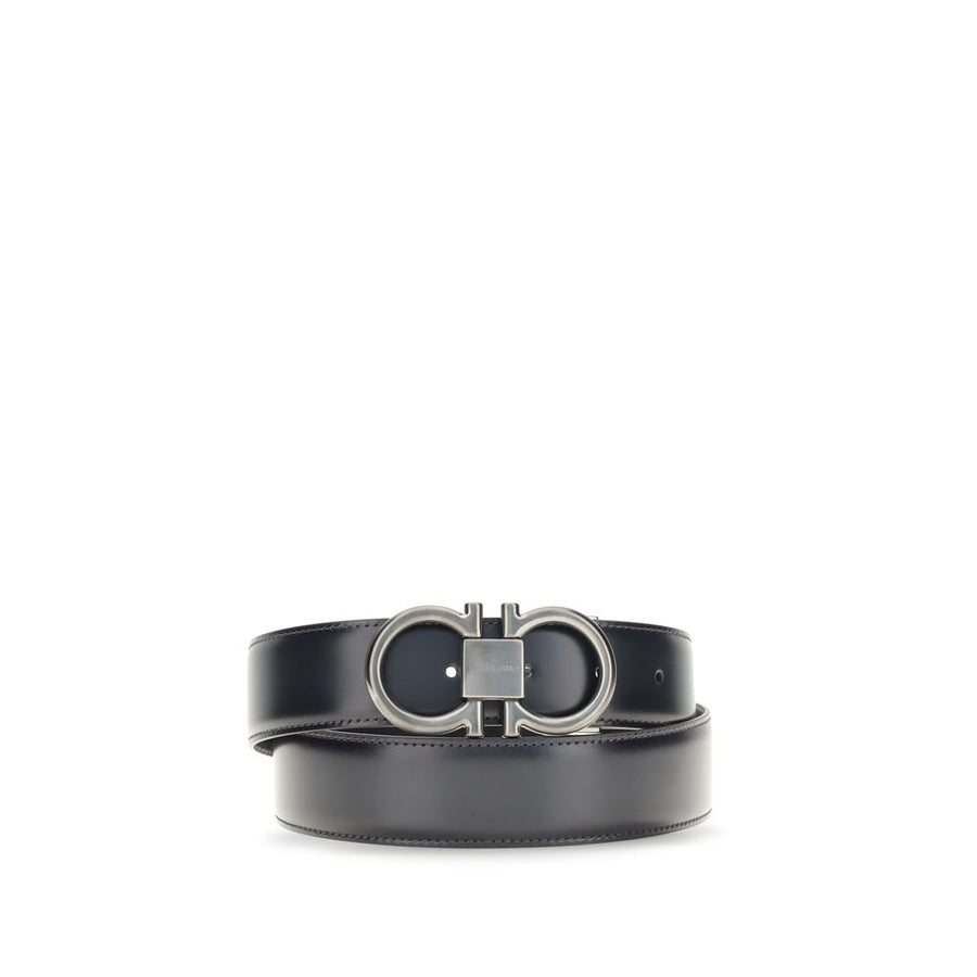 Ferragamo 100% Calf Leather Bos Taurus belt in navy
