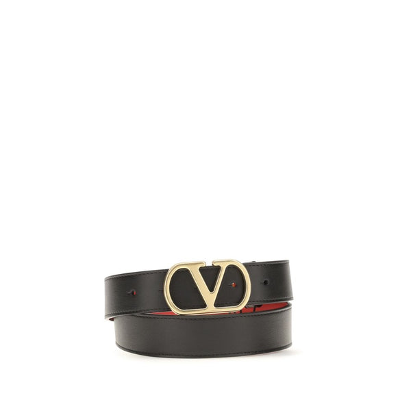 Valentino Garavani 100% Calf Leather Bos Taurus belt in black
