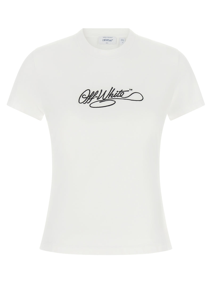 Off-White 100% cotton t-shirt in white