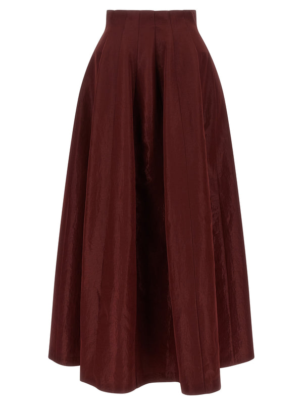 Alberta Ferretti 75% Triacetate skirt in burgundy