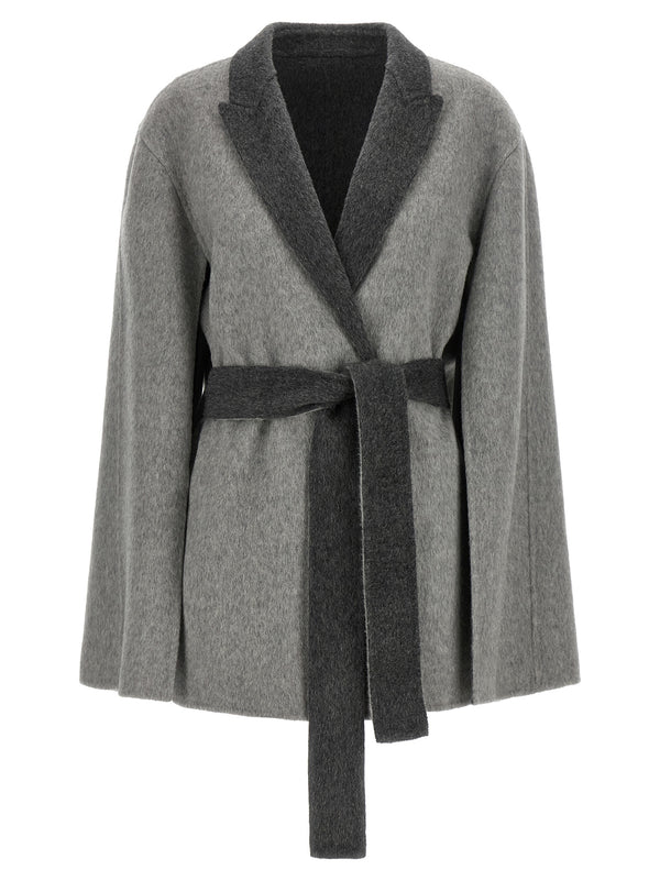 Alberta Ferretti 100% wool coat in gray
