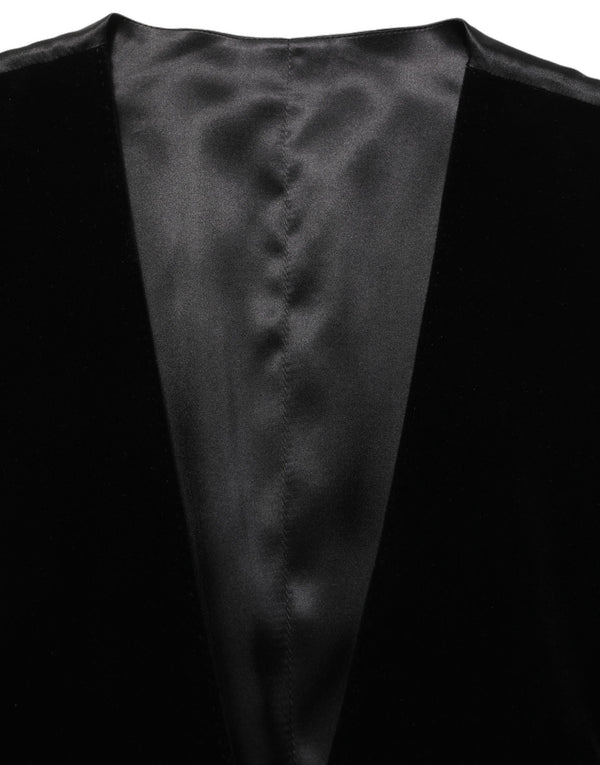 Dolce & Gabbana 34% Virgin Wool waistcoat in black
