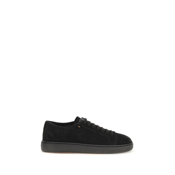 Santoni Upper 100% Calf Leather Bos Taurus sneaker in black