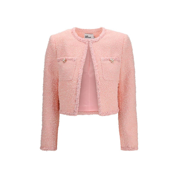 Self-Portrait 51% Polyester jacket in pink